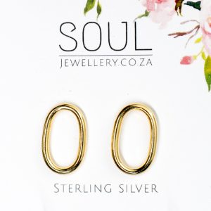 Gold plated flat hoop