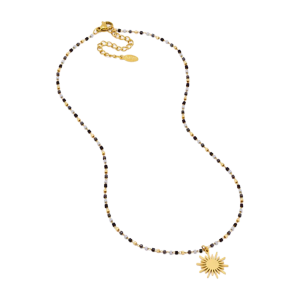 Beaded necklace with sundisk
