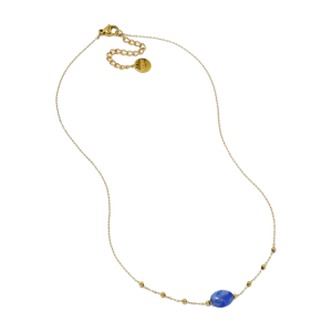 Natural stone and gold bead