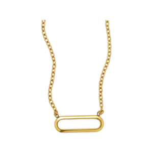 Oval paperclip charm