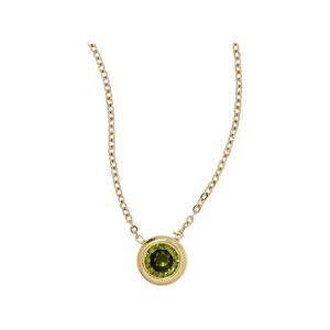 Round crystal pendant - Blue/green/pink