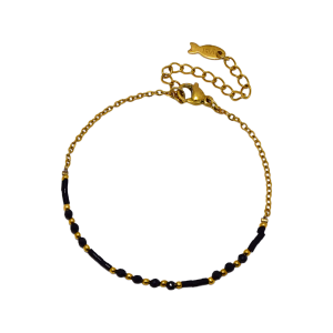 Faceted glass and seed beads