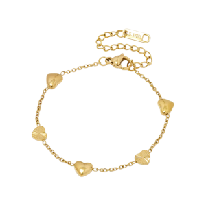 Intermittent heart charm bracelet
