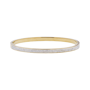 Cubic zirconia hinged bangle