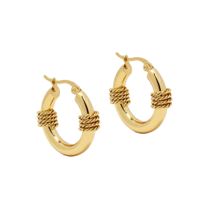 4mm x 23mm chunky hoop with rope detail