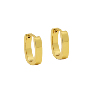 13mm x 14mm square/oval huggie
